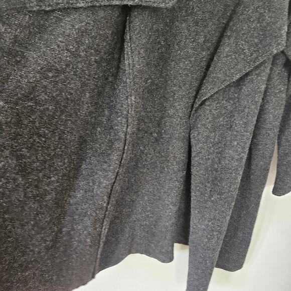 Baltic Inspirations Wool Long Cardigan Sweater XL Charcoal Grey‎ Open Front - Picture 5 of 8